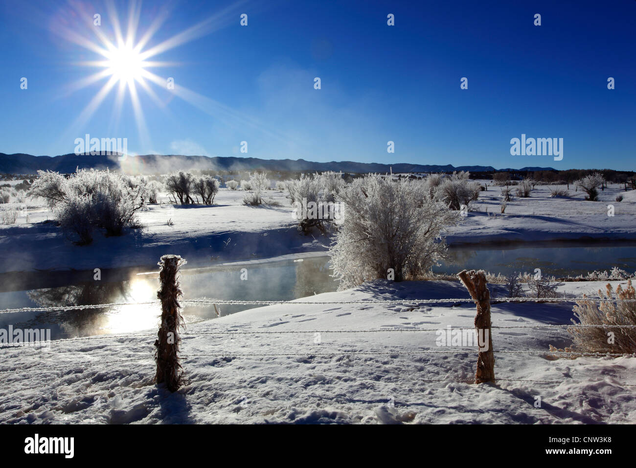 River covered ice backlight hi-res stock photography and images - Alamy