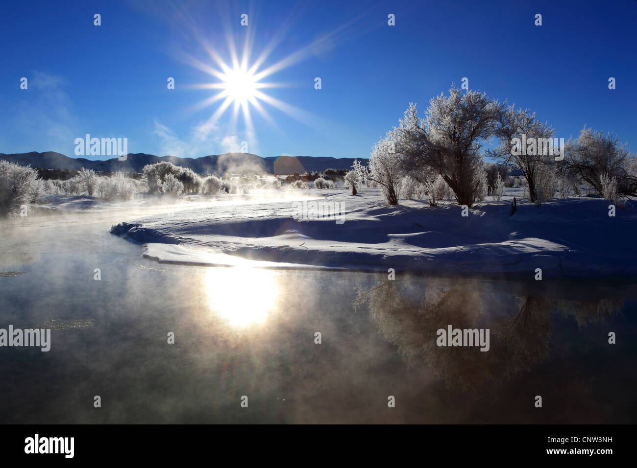 River covered ice backlight hi-res stock photography and images - Alamy