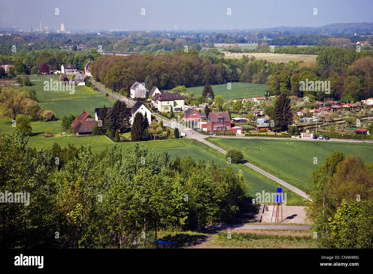 view from Grosses Holz stockpile, Germany, North Rhine-Westphalia, Ruhr Area, Bergkamen Stock Photo