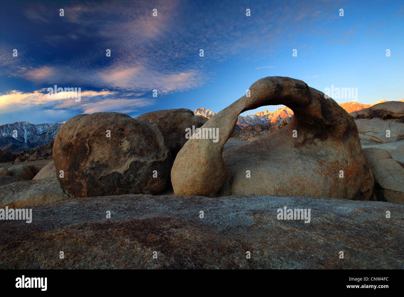 Mobius Arch, eroded granite, USA, California Stock Photo - Alamy