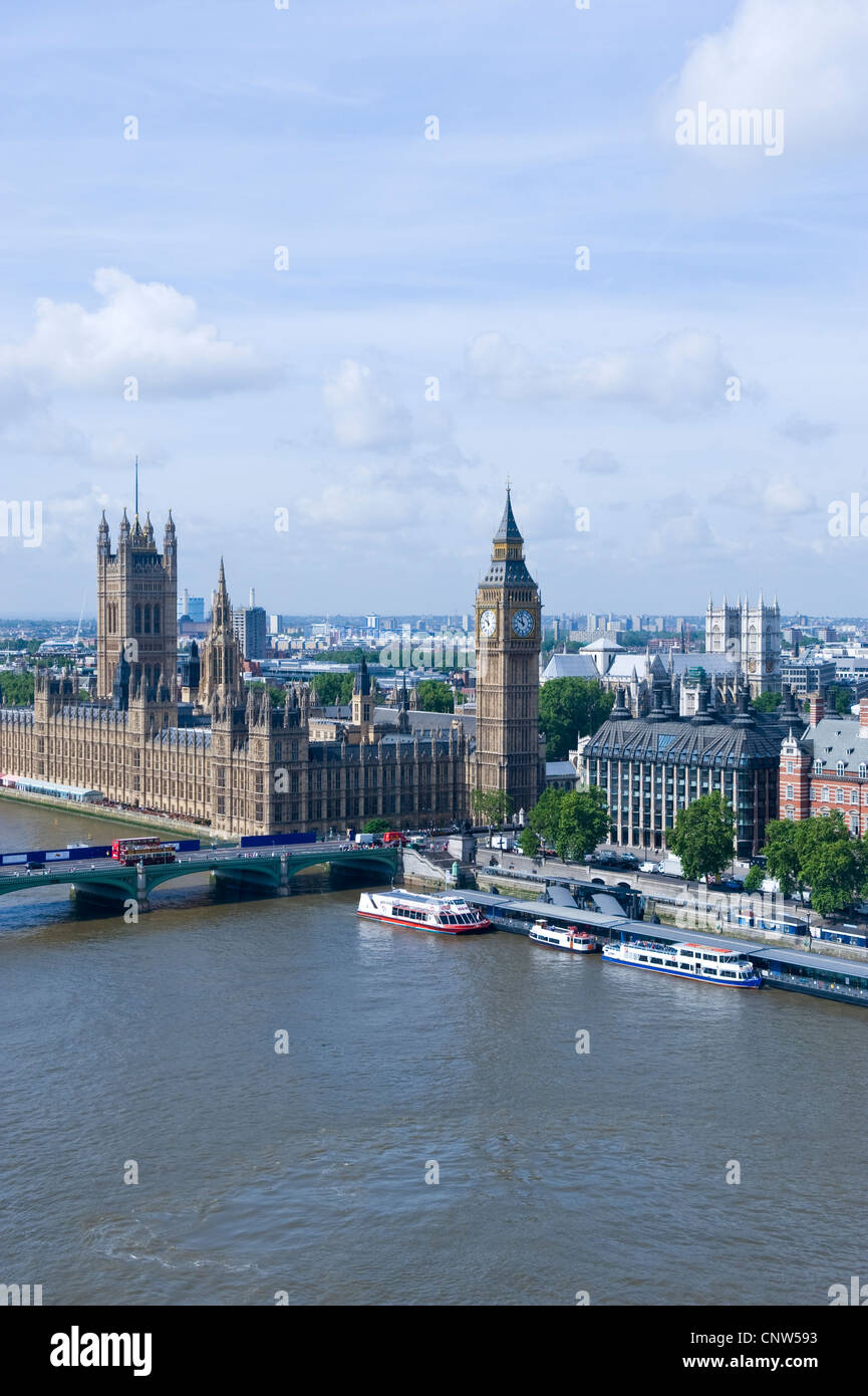 Europe England London, wiew of the city center , 'British Airways London Eye' Stock Photo
