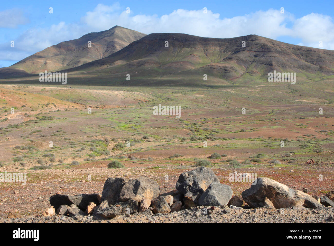 volcanic mountain scenery, Canary Islands, Lanzarote Stock Photo