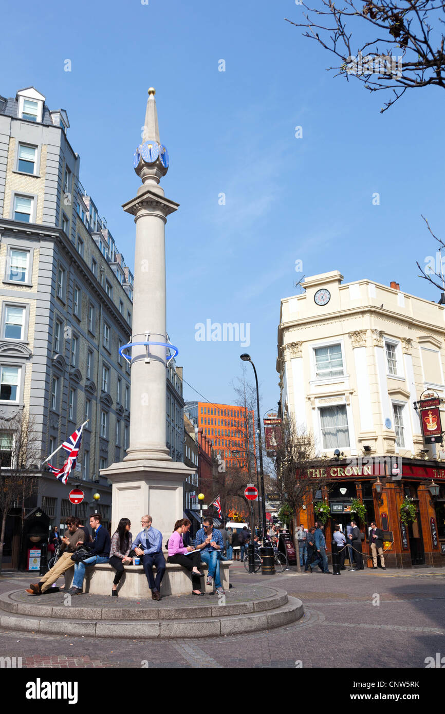 Intersection at Seven Dials London England Stock Photo