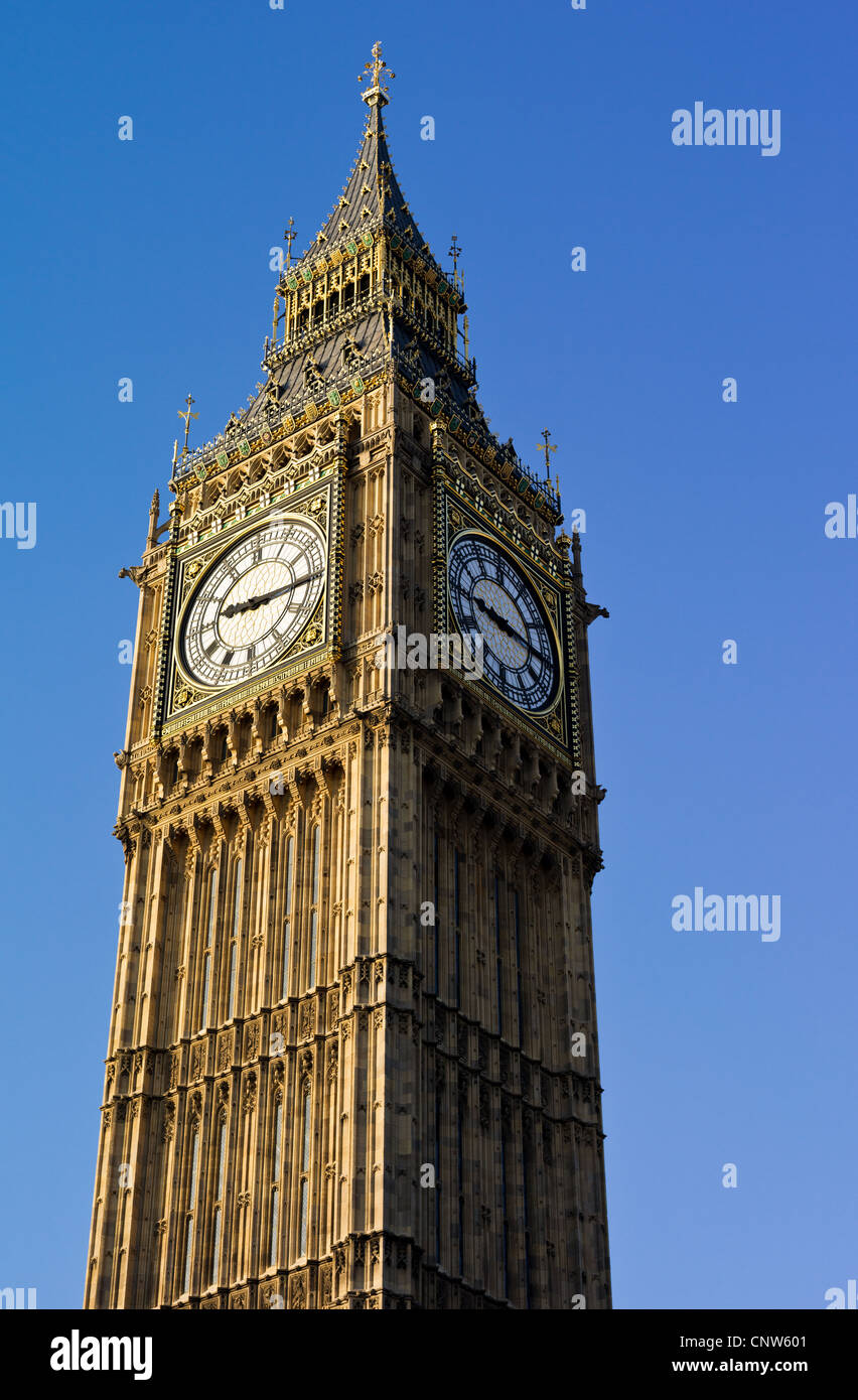 Europe England London, the Big Ben tower of Westminster palace Stock Photo