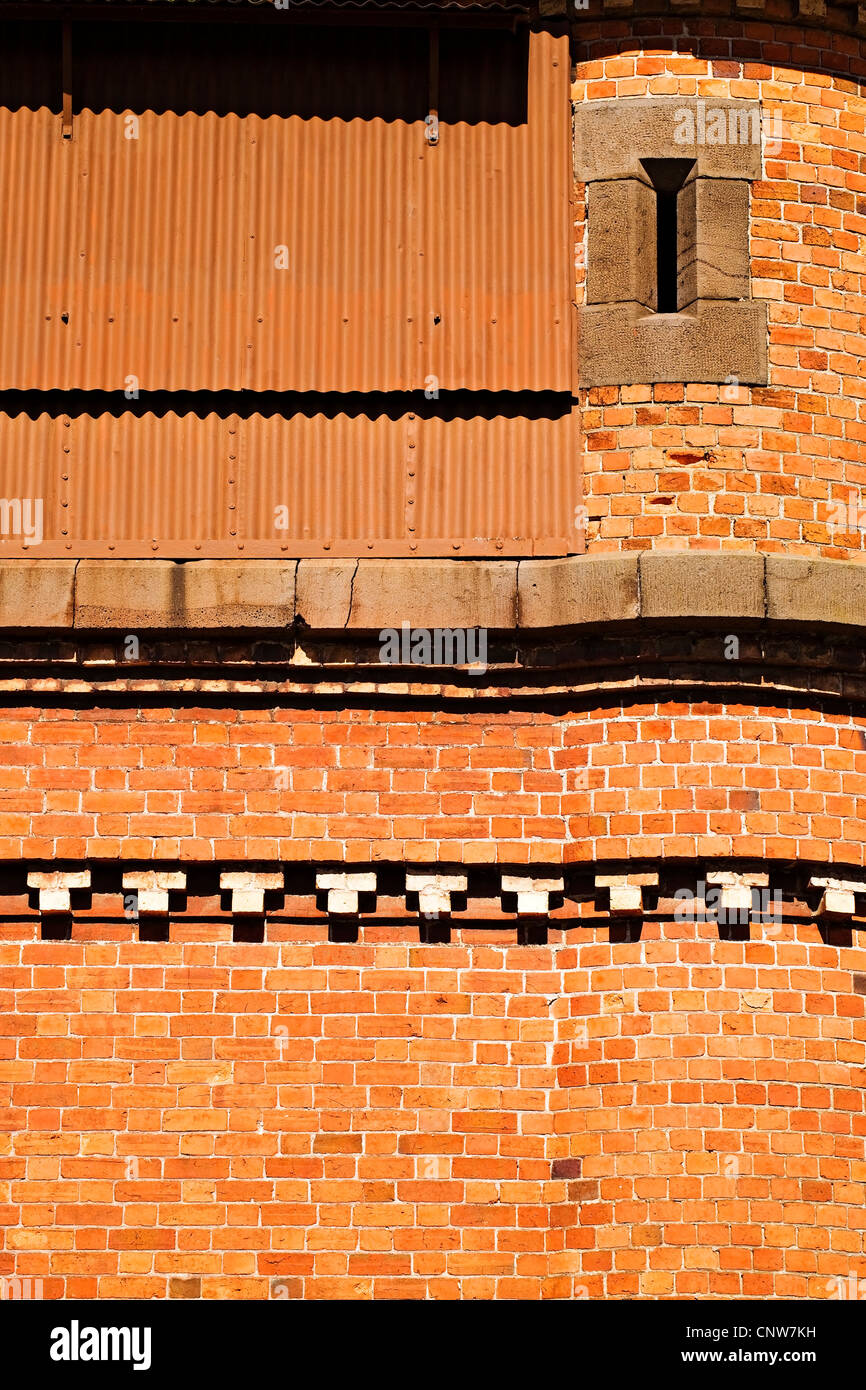 Ballarat Australia / Red brick wall detail of the Old Ballarat Gaol