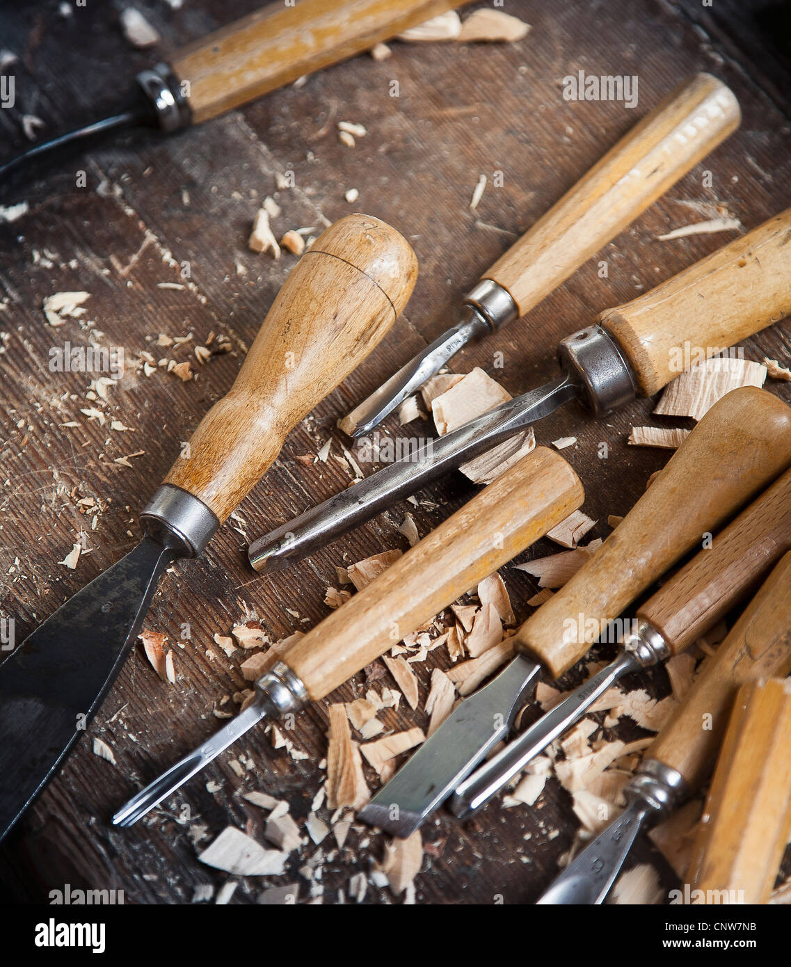 Close up of wood carving tools Stock Photo - Alamy