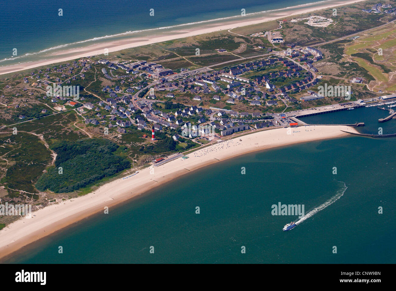 Aerial Photo of Hoernum / Insel Sylt, Germany, Schleswig-Holstein, Sylt Stock Photo