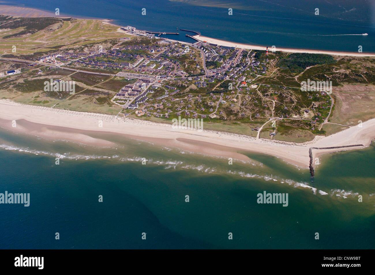 Aerial Photo of Hoernum on Sylt, Germany, Schleswig-Holstein, Sylt Stock Photo