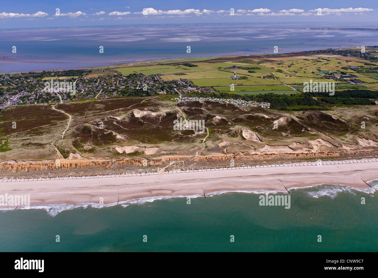 Aerial Photo of Kampen on Sylt , Germany, Schleswig-Holstein, Sylt Stock Photo
