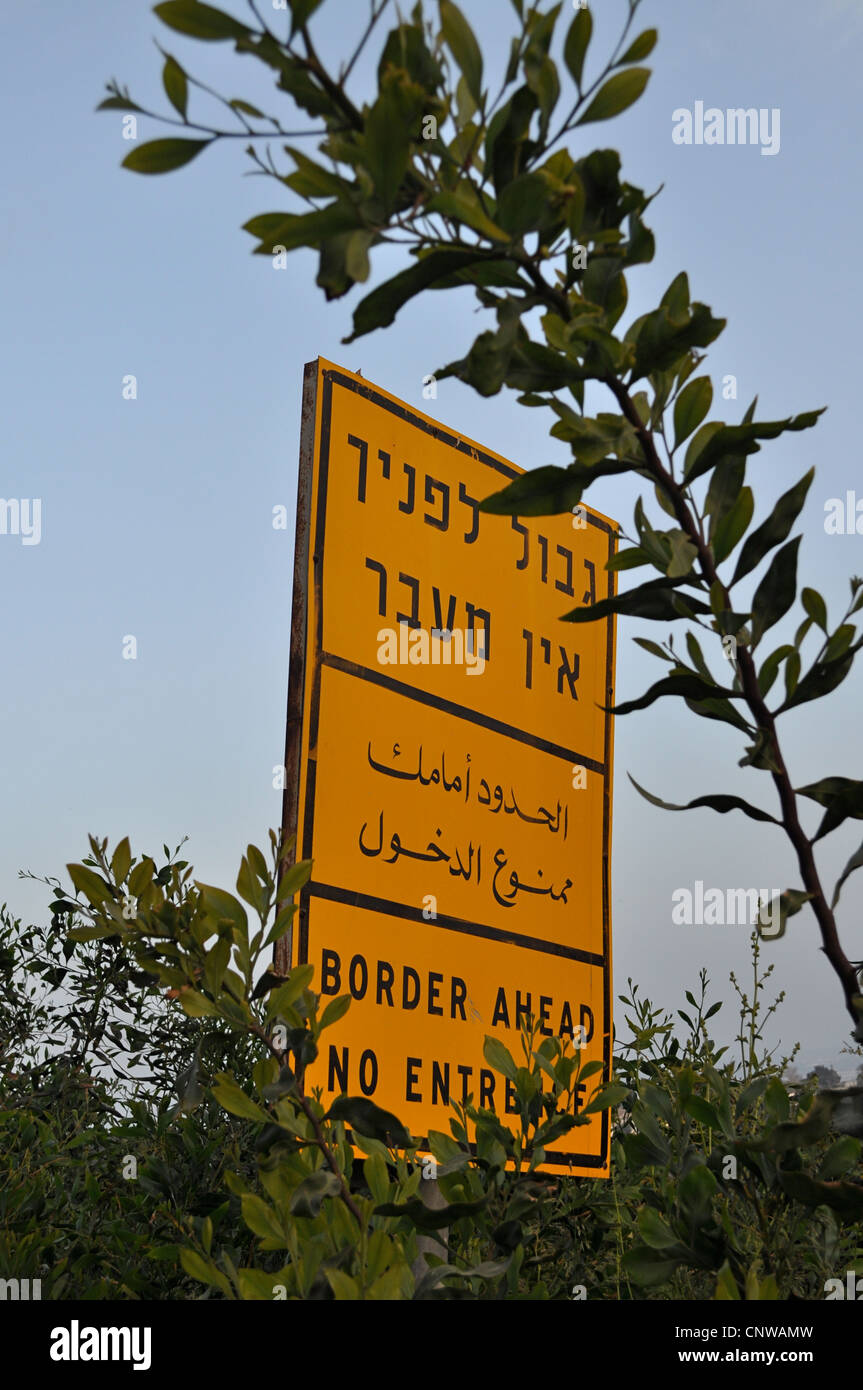 Israel-Lebanon border. Border crossing is closed. Rosh Hanikra Stock