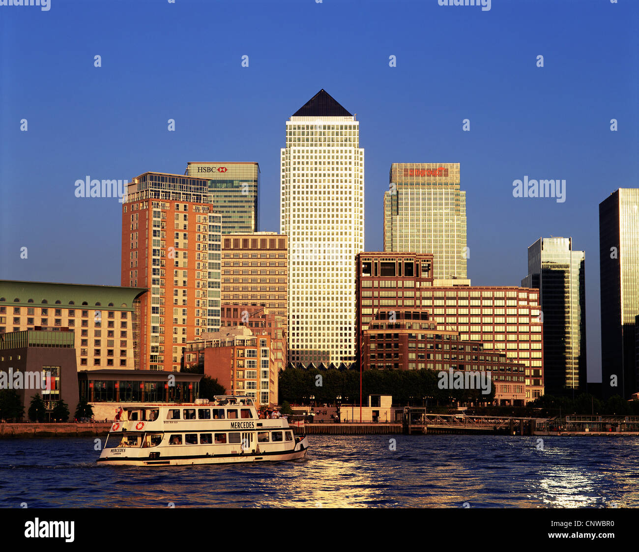 England, London, Docklands, Canary Wharf and Docklands Skyline Stock ...