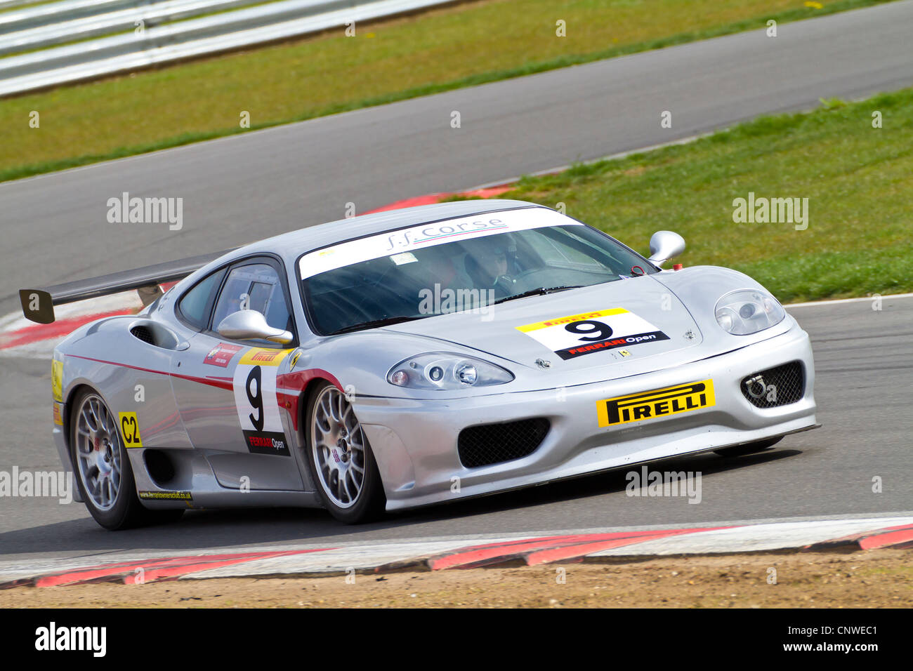 2003 Ferrari 360 Challenge with driver James Shirley during the Pirelli Open race at Snetterton, Norfolk, UK. Stock Photo