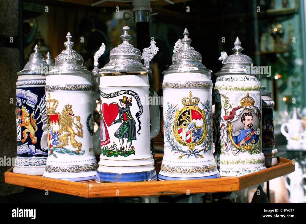 Germany, Bavaria, Munich, Beer Steins Stock Photo Alamy