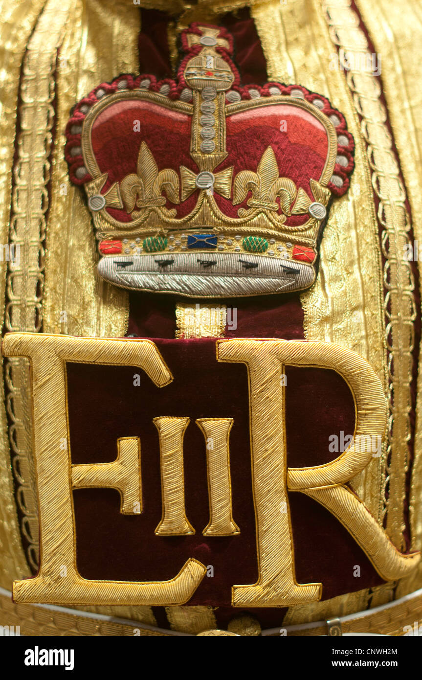 Elizabeth Regina II, royal crest Stock Photo