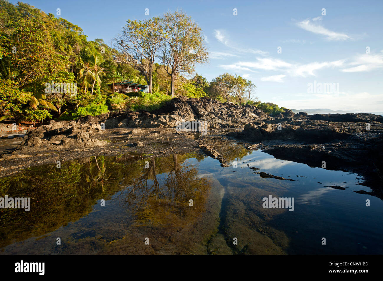river mouth near Montezuma, Nicoya Peninsula, Costa Rica, Central America Stock Photo