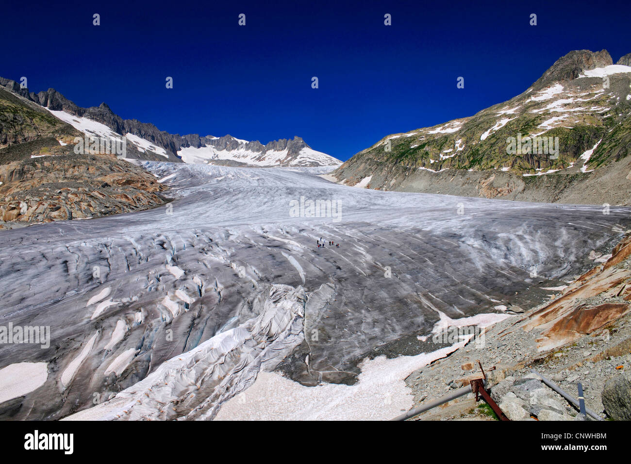Rhne Glacier, Switzerland, Valais Stock Photo