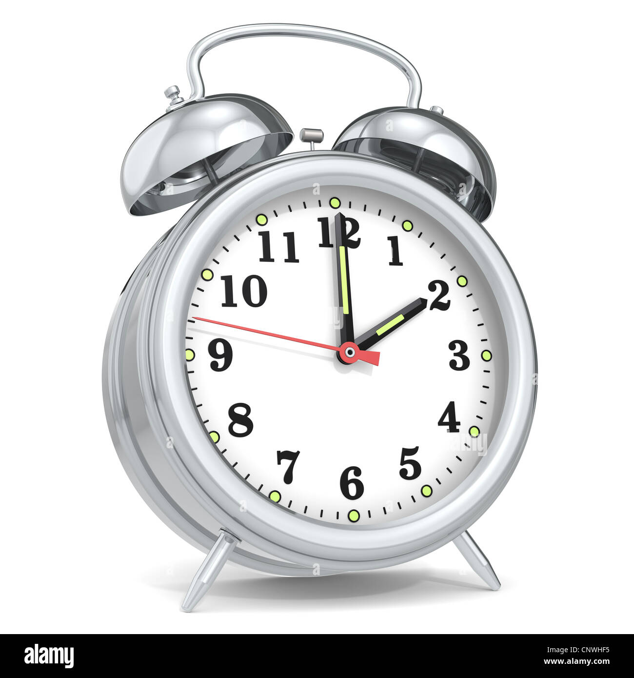 Classic alarm clock. Metal Stock Photo Alamy