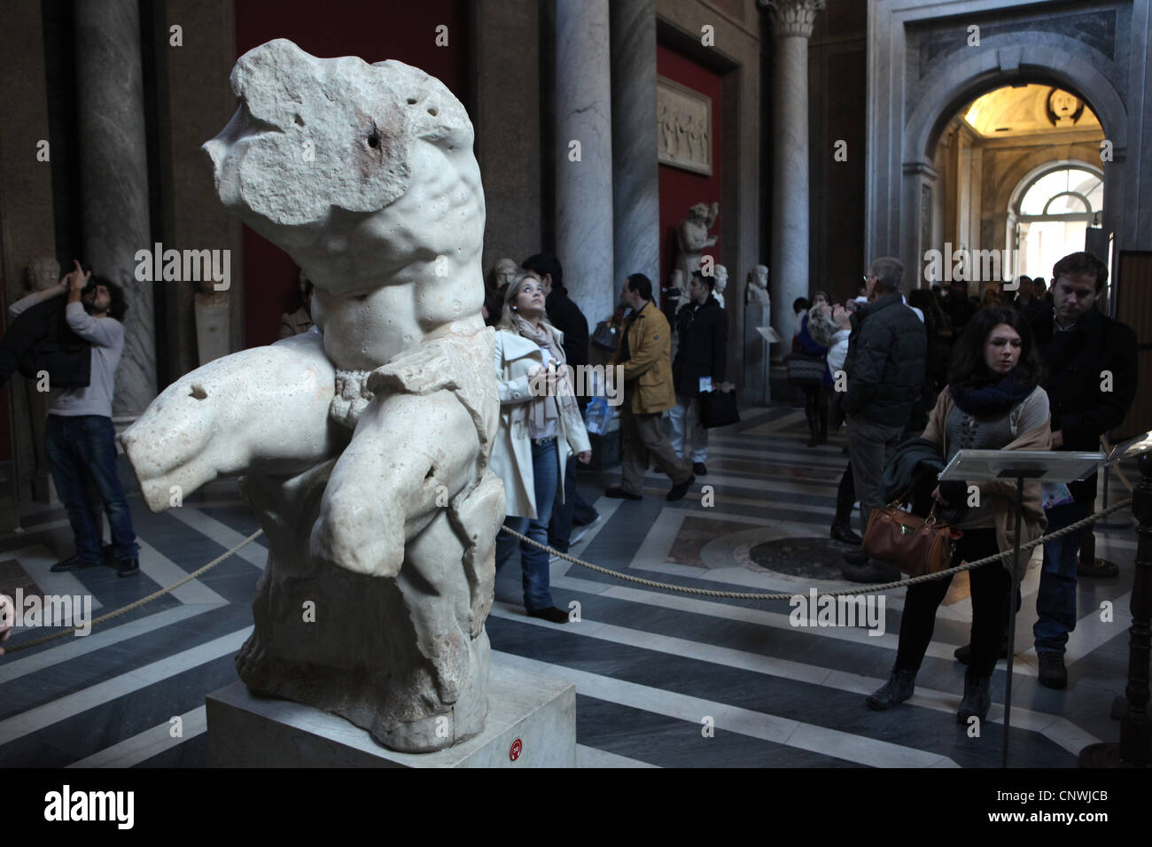 Belvedere Torso in the Museo Pio Clementino, the Vatican Museums, Rome, Italy. Stock Photo