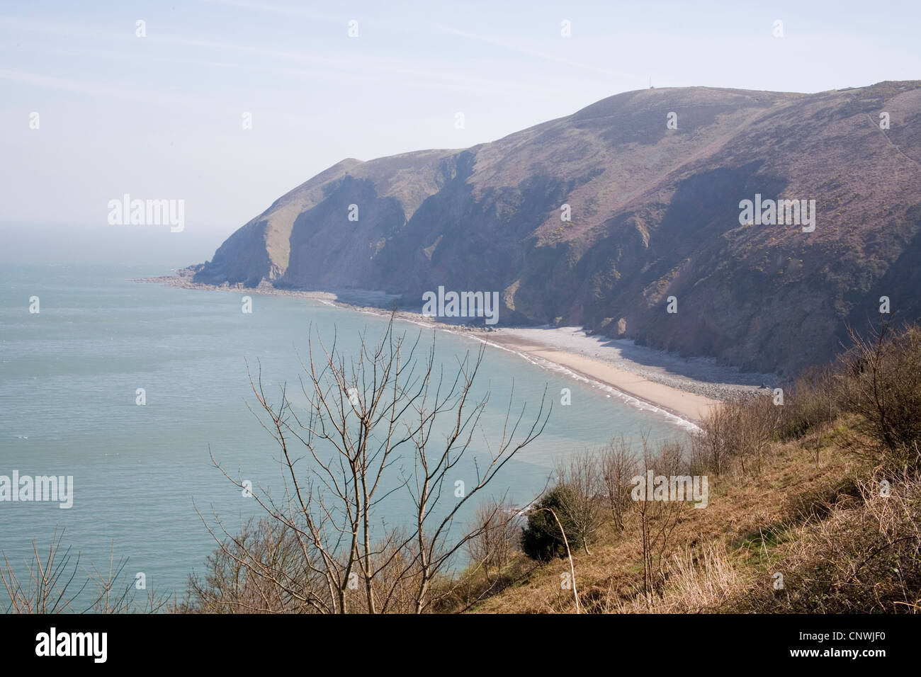 Devon Cliffs between Lynmouth and Lynton Stock Photo