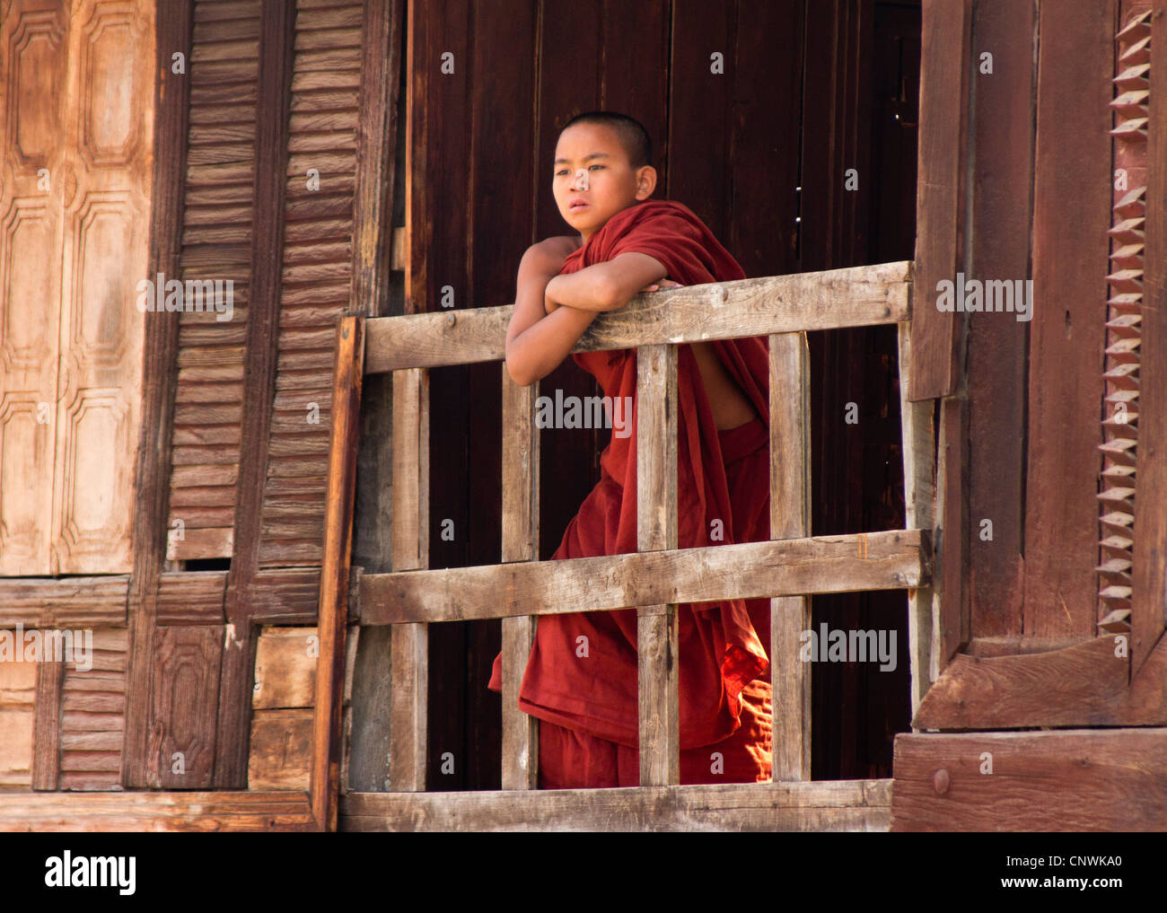 burma  friar monk Myanmar birma Stock Photo