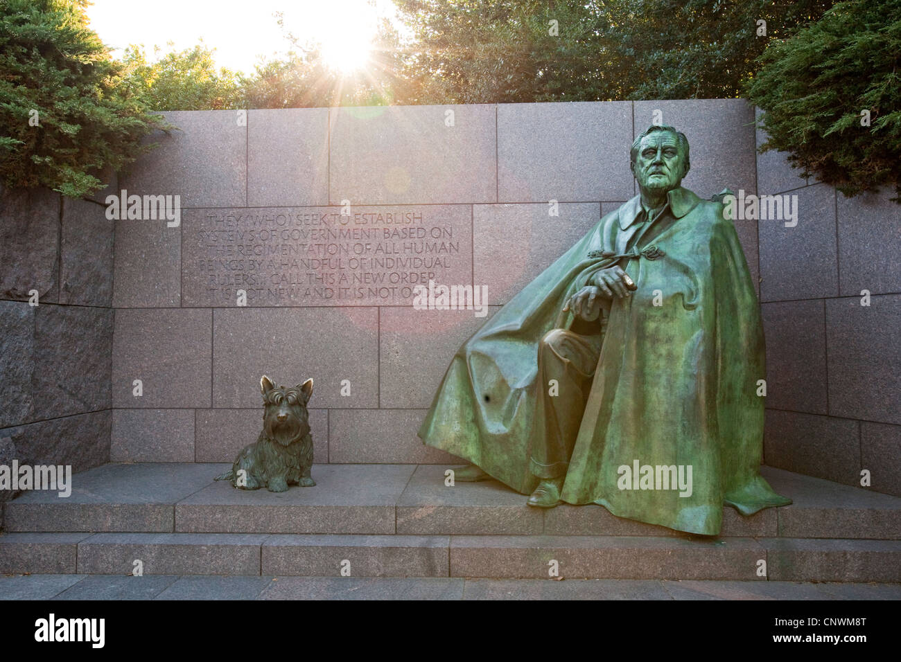 The Franklin D. Roosevelt Memorial Stock Photo