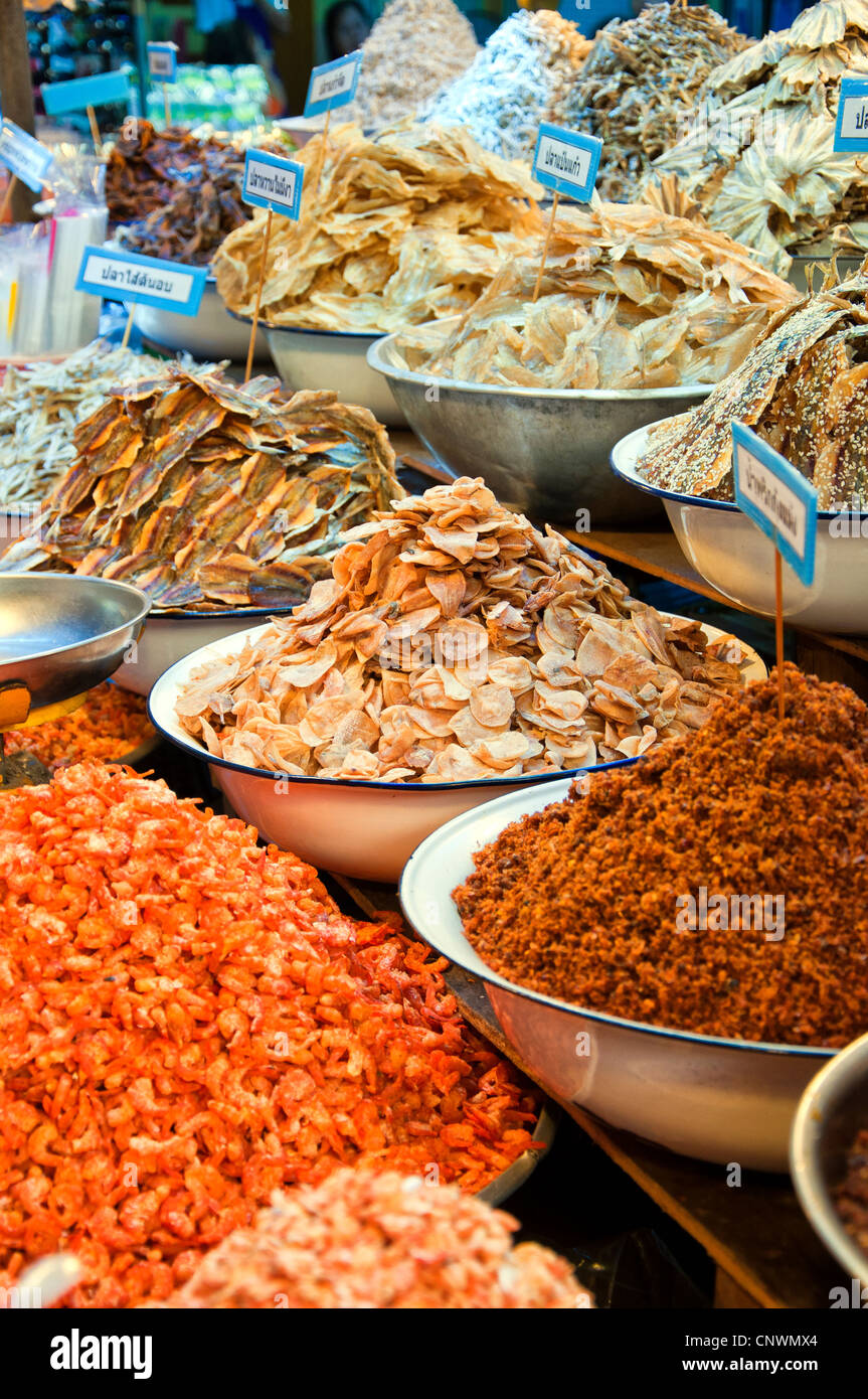 A dried seafood market stall situated in the town of Hua Hin in Thailand Stock Photo Alamy