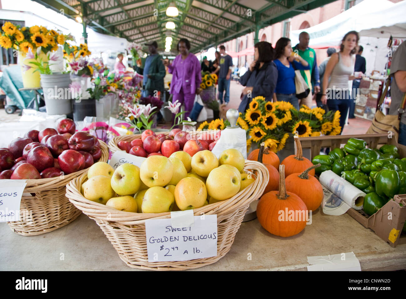 Stalls at the Eastern Market Stock Photo Alamy