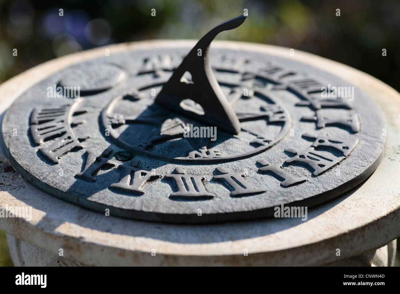 A sundial close up Stock Photo
