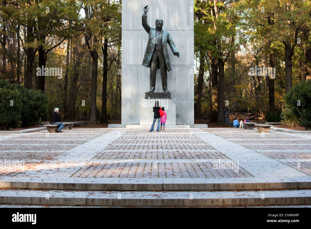 The Theodore Roosevelt Monument on Roosevelt Island Stock Photo