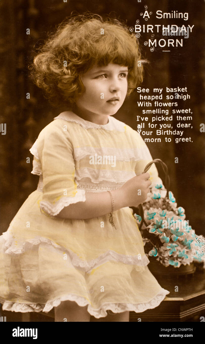 1920s birthday card in form hi-res stock photography and images - Alamy