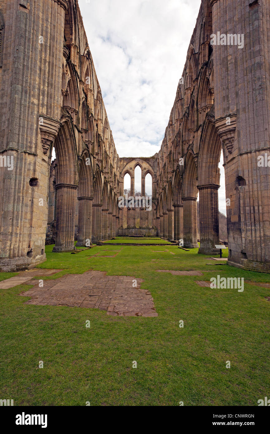 The Presbytery of the church at Rievaulx Abbey North Yorkshire Stock Photo