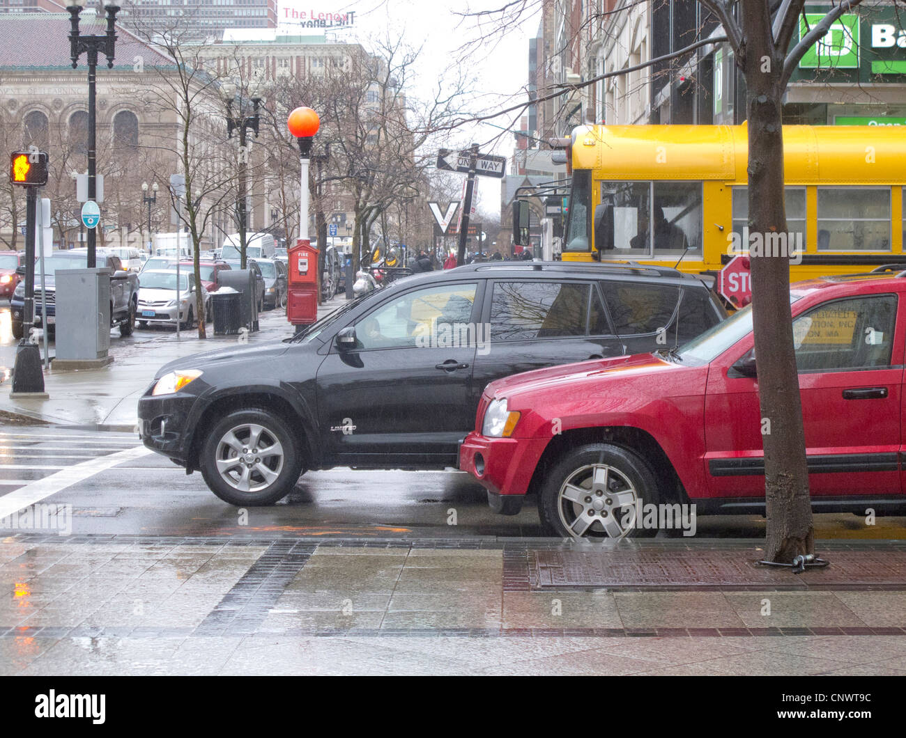 traffic in boston Stock Photo Alamy
