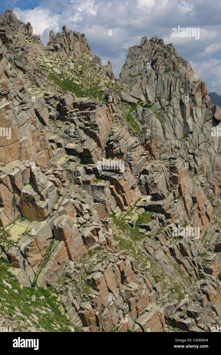 steep craggy rock wall at the Kaschkar Mountains, Turkey, Pontisches  Gebirge Stock Photo - Alamy