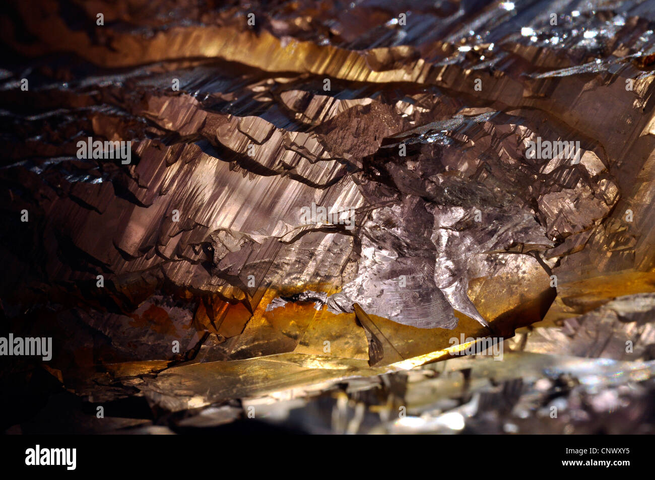 rock crystal, surface structures Stock Photo Alamy