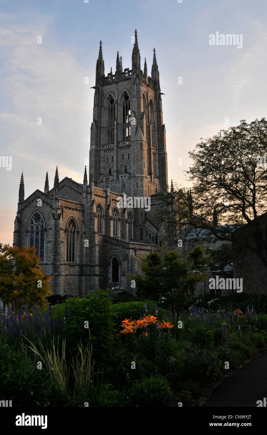 Bryn Athyn Cathedral,sunset, Historic District, Pennsylvania ,USA Stock