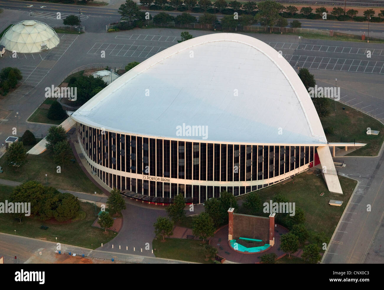 aerial JS Dorton arena Raleigh North Carolina Stock Photo