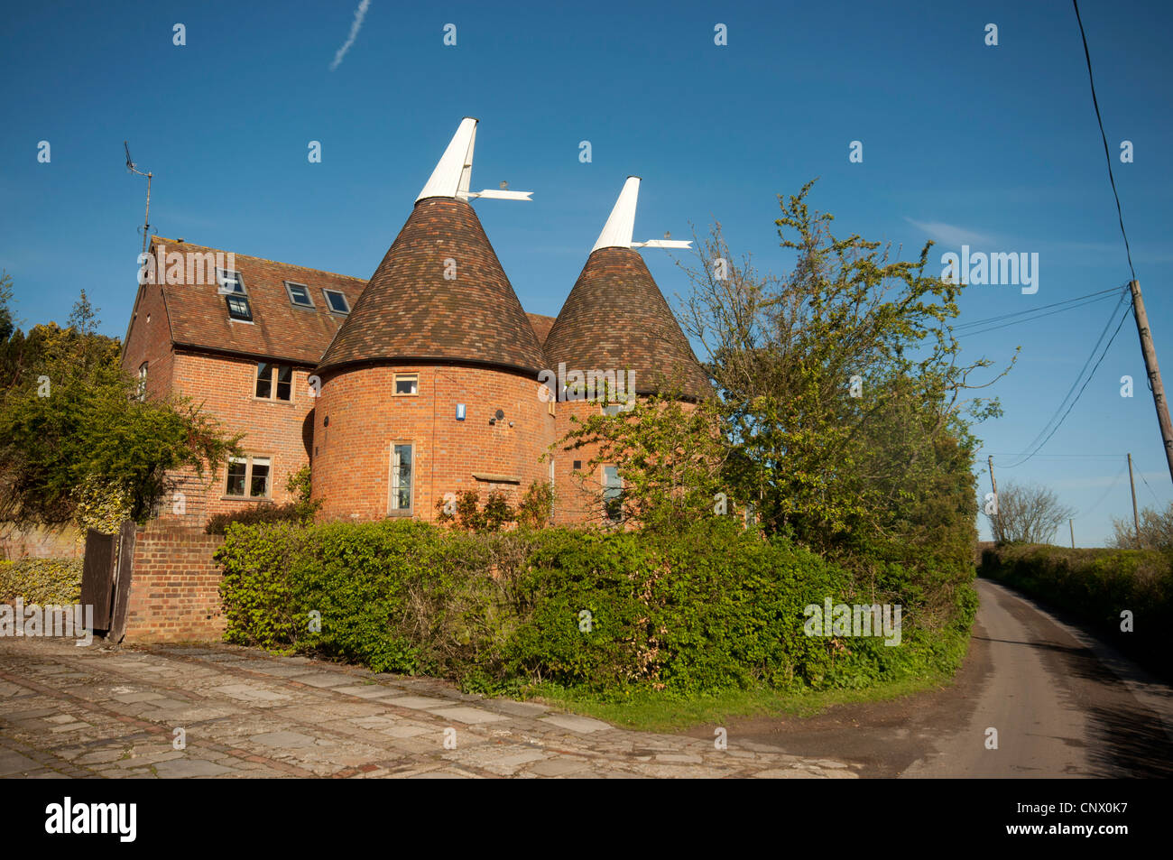 Kentish oast house kent countryside england UK Stock Photo