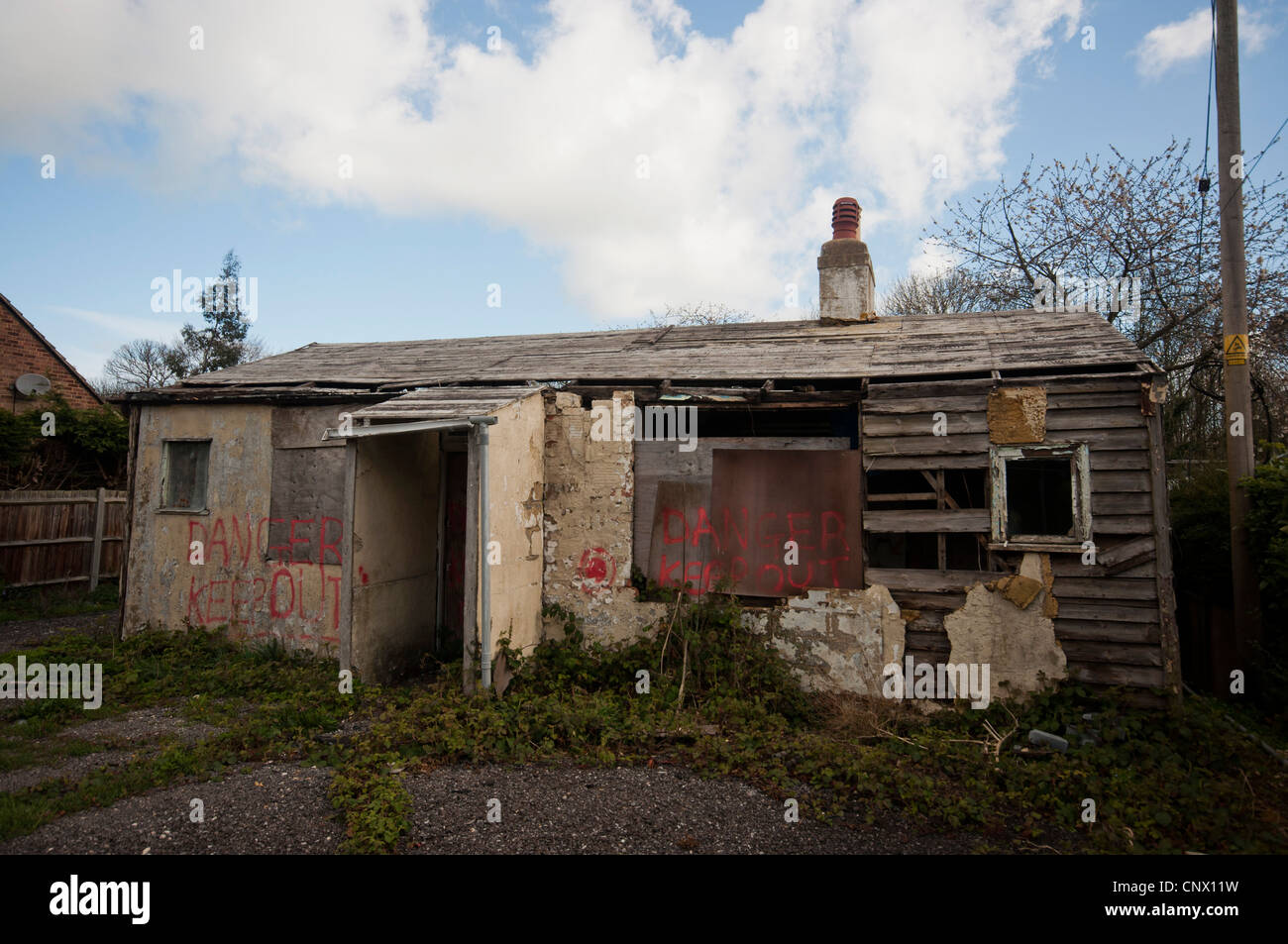 Derelict house due for redevelopment England UK Stock Photo Alamy