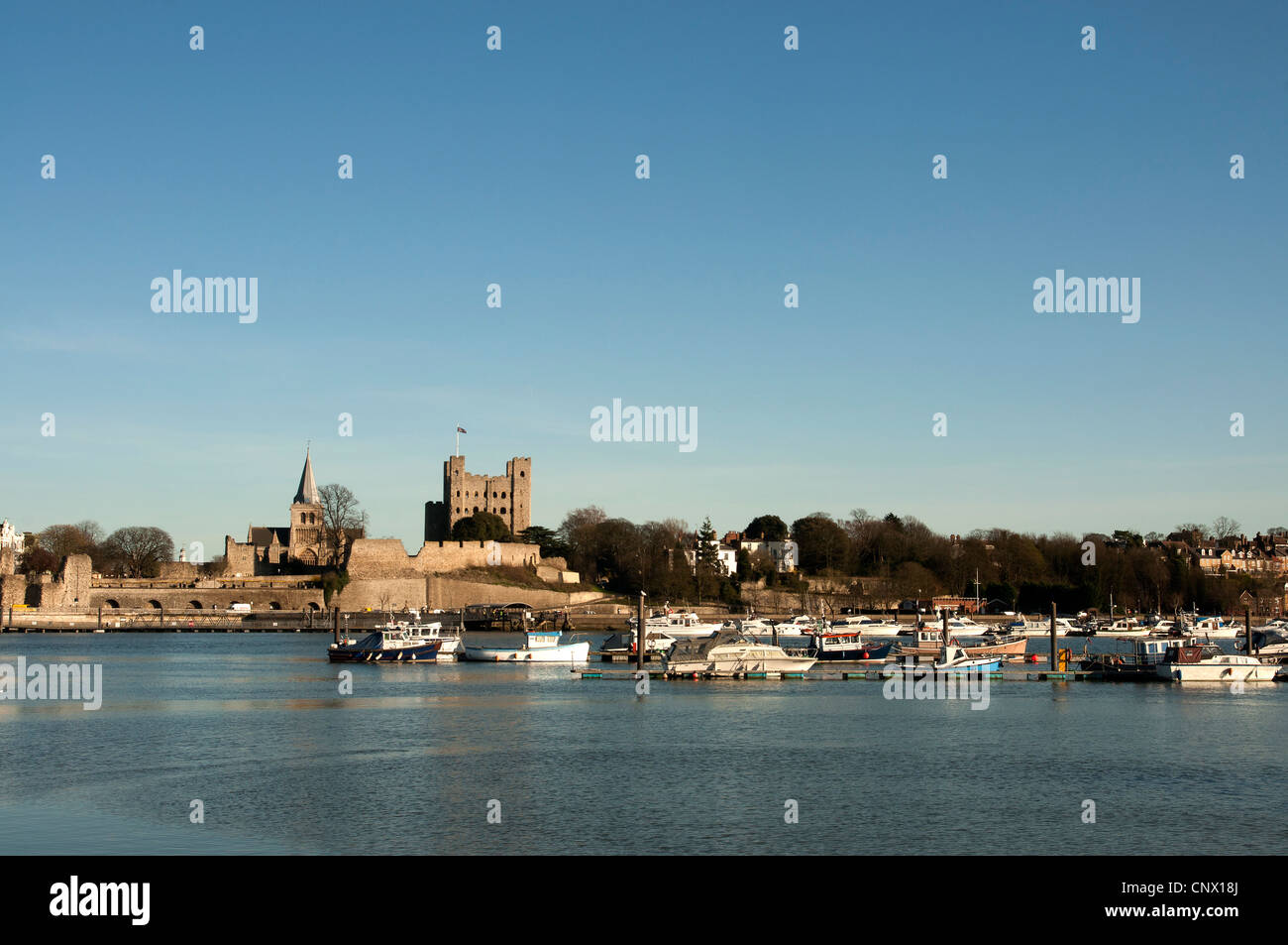Rochester Town kent england on the river medway Stock Photo
