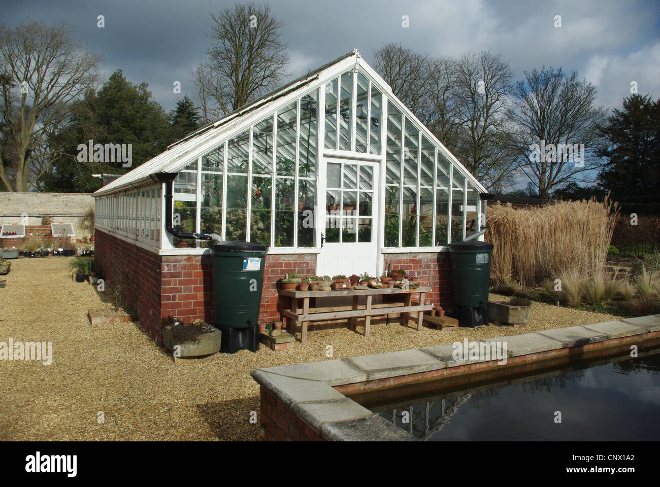 Kitchen garden with greenhouse hires stock photography and images Alamy