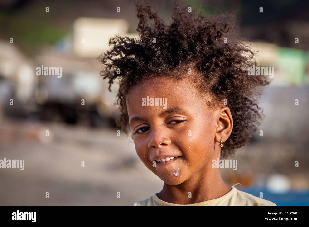 Young girl from São Vicente, Cape Verde Stock Photo