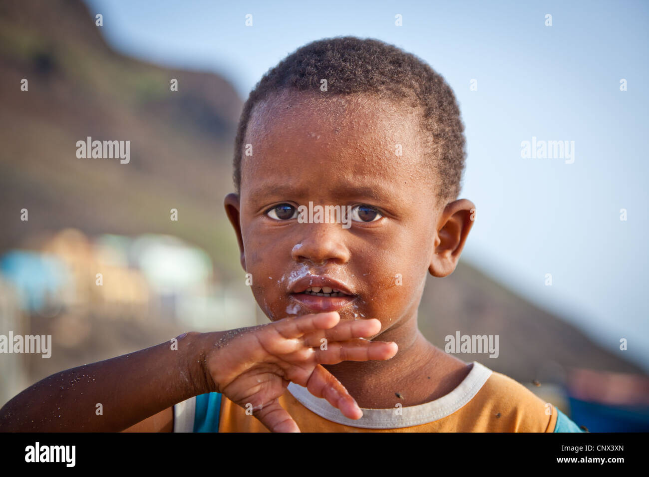 Young boy from São Vicente, Cape Verde Stock Photo