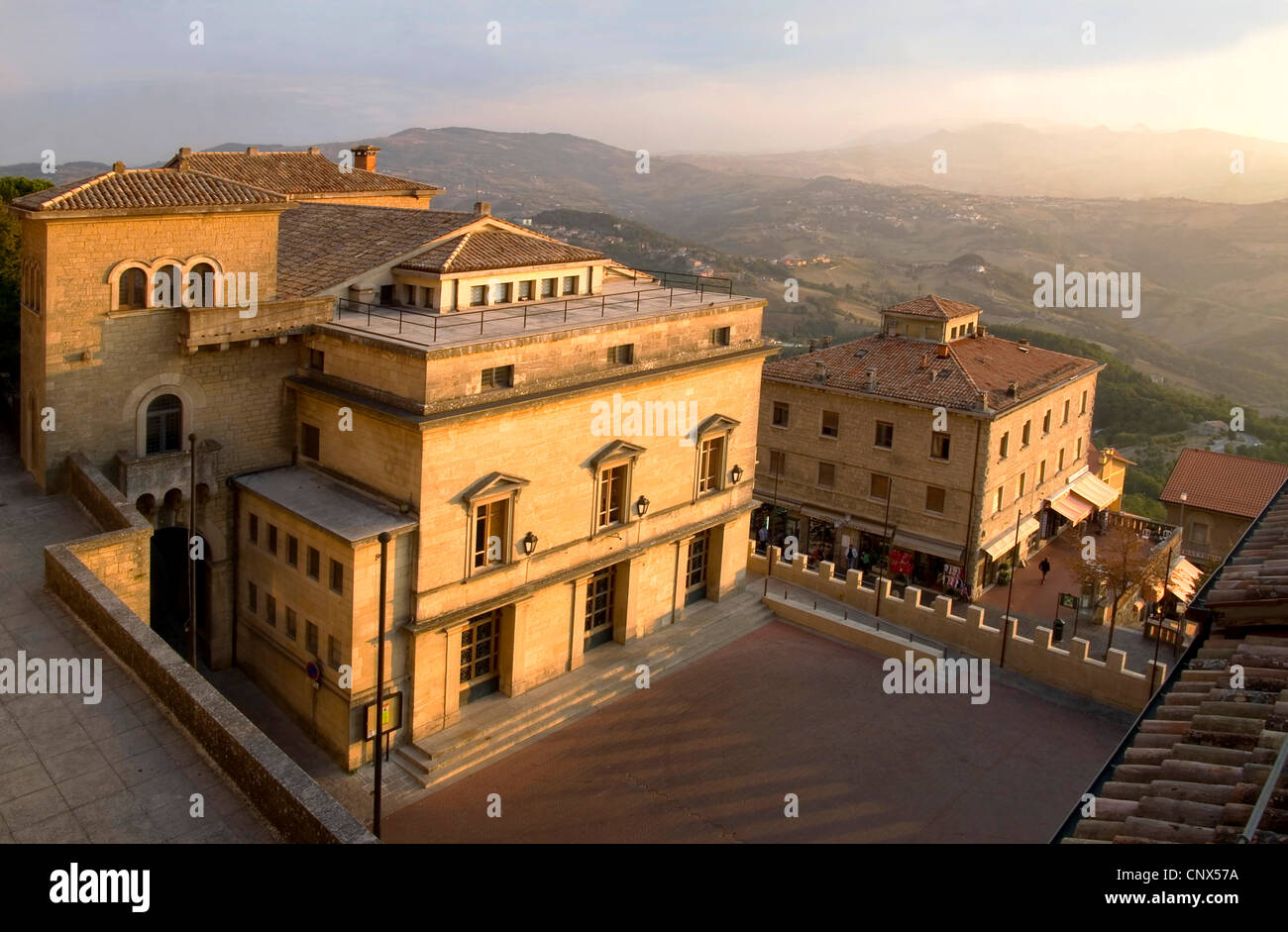 the Teatro Titano at the historical town center, San Marino, San Marino  Stock Photo - Alamy