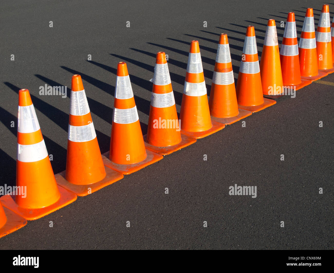 Cones and tape hires stock photography and images Alamy