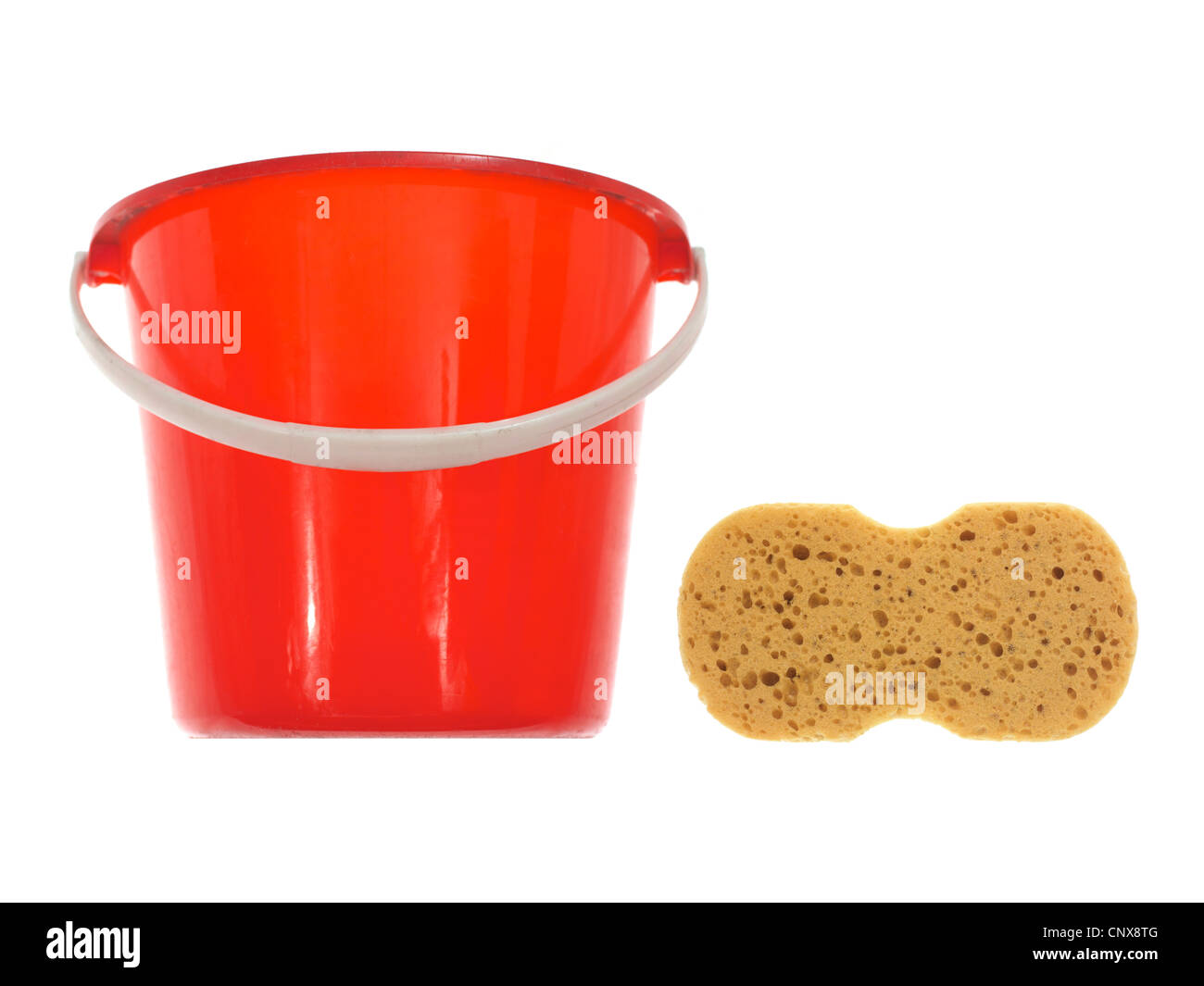 Environmentally safe cleaning products isolated against a white