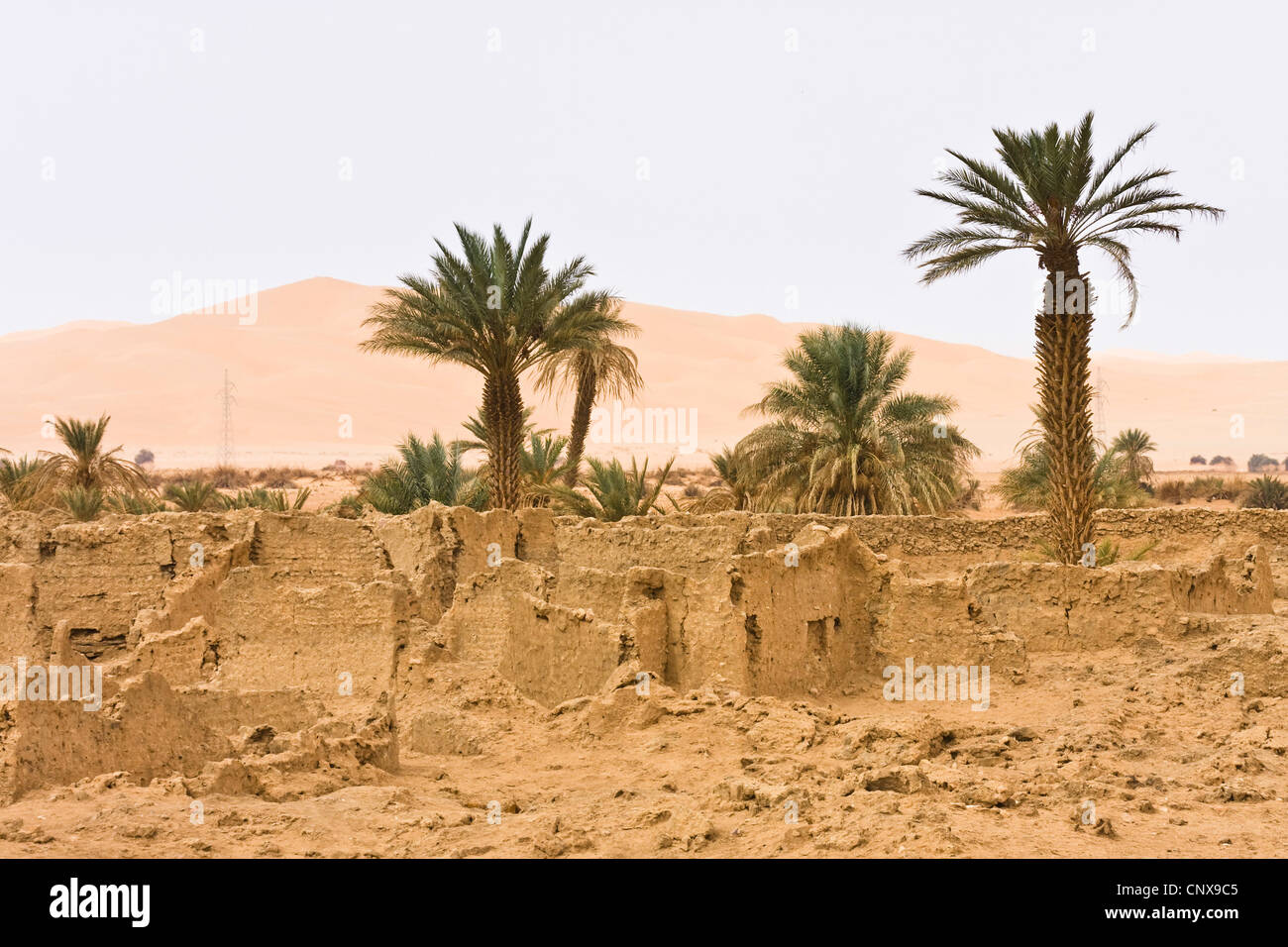 ruins of Old Germa, the historical capital of the Garamantes, Libya, Sahara Stock Photo