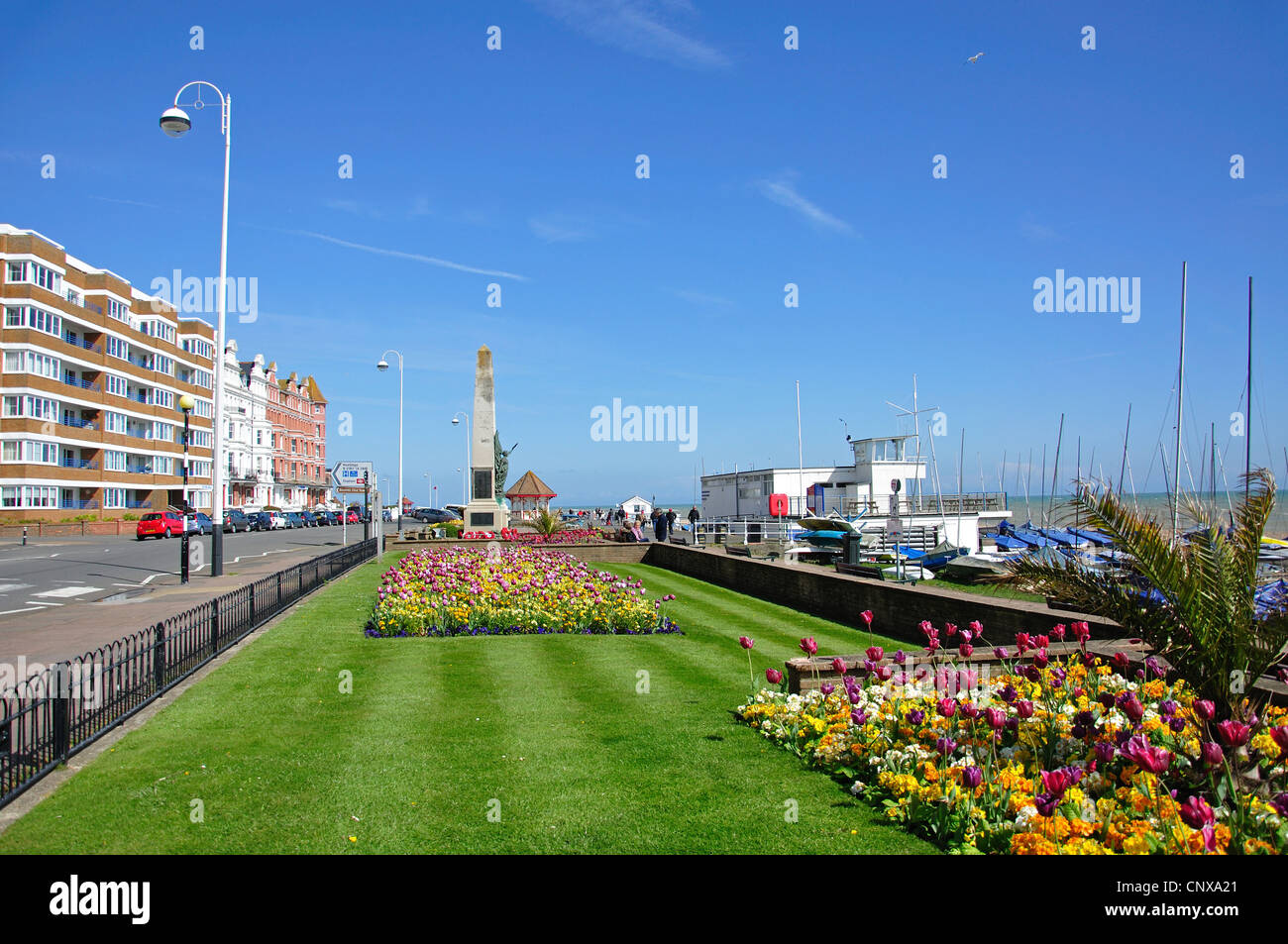 Seafront promenade, Bexhill-on-Sea, East Sussex, England, United Kingdom Stock Photo
