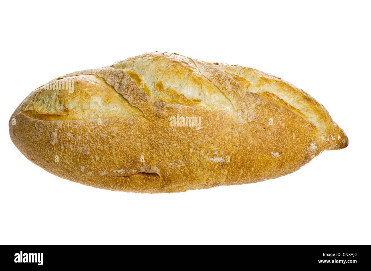 A fresh baked loaf of bread isolated on white Stock Photo Alamy