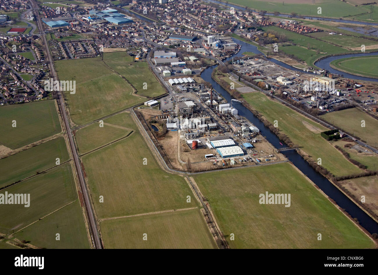 aerial view of a chemical works at Common Lane which has since been