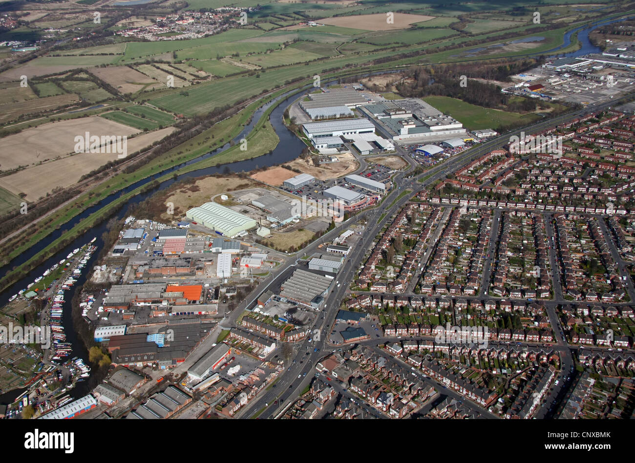 aerial view of Wheatley Hall Road, Doncaster Stock Photo Alamy